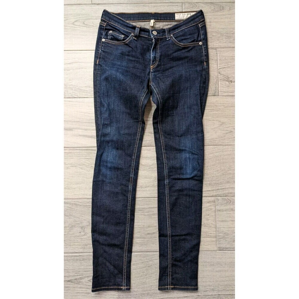 $225 Rag & Bone Ankle‎ Skinny Jeans in Harrow Model 4987 Dark Blue USA Waist 28